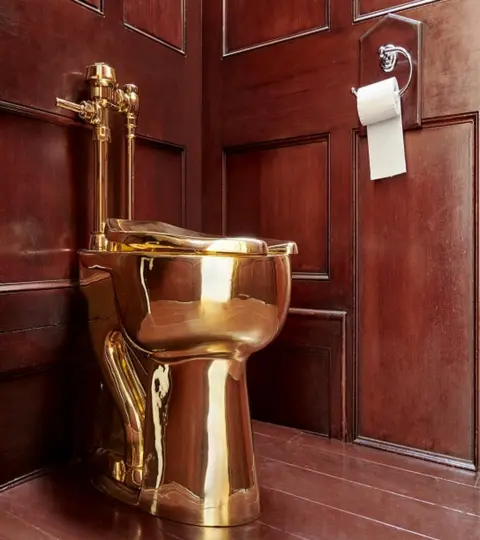 Blenheim Art Foundation Maurizio Cattelan's America, 2016, Victory is Not an Option was stolen when it was on display as part of his show at Blenheim Palace last year