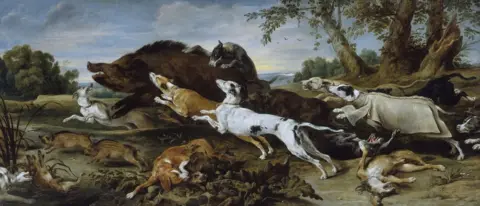 Museum of Fine Arts, Boston Boar Hunt (about 1625-30) by the Flemish artist, Frans Snyders