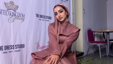Nassima Alli Fatimah in the Miss Teen Great Britain competition