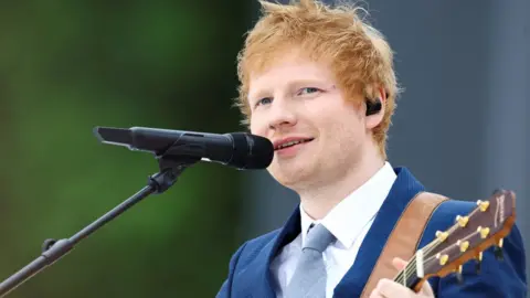 Reuters Singer Ed Sheeran performing at the Platinum Jubilee Pageant, marking the end of the celebrations for the Platinum Jubilee of Queen Elizabeth II, June 5, 2022