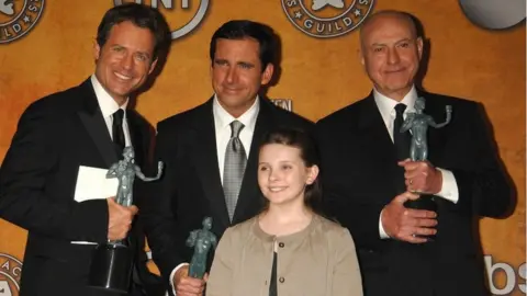 Getty Images Little Miss Sunshine stars Greg Kinnear, Steve Carell, Alan Arkin and Abigail Breslin at the Screen Actors Guild Awards in 2007