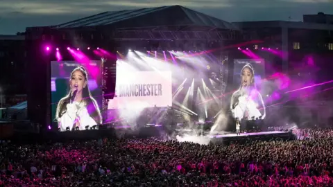 Reuters Ariana Grande was back on stage for the One Love Manchester benefit concert
