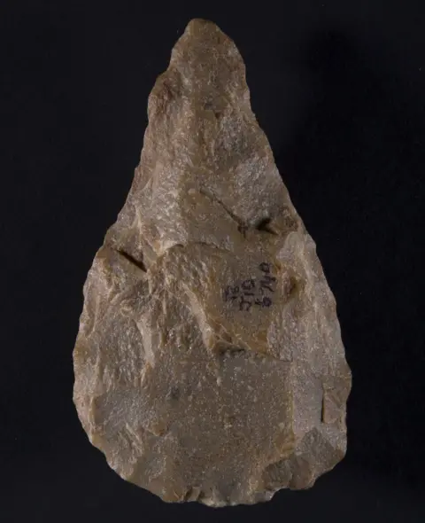 Sharma Centre for Heritage Education, Chennai An ancient Indian stone tool shaped like tear drop that dates back more than a million years