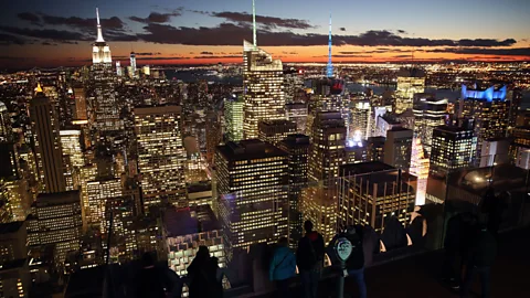 A view of Manhattan from the Top of the Rock observation deck