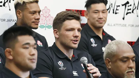 Newscom/Alamy Live News Pieter Labuschagne, originally from South Africa, is one of several foreign-born players on Japan's national rugby team (credit: Newscom/Alamy Live News)
