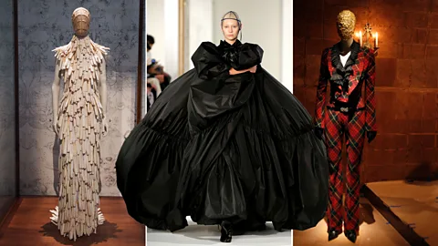 Getty Images Galliano's work for Martin Margiela (centre) has been acclaimed, and McQueen's early work (left and right) retains its cachet (Credit: Getty Images)