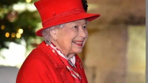 Reuters Queen Elizabeth smiles at Windsor Castle