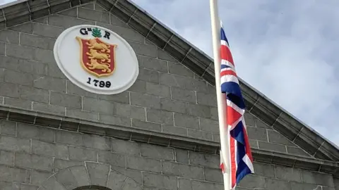 BBC Flag at half mast