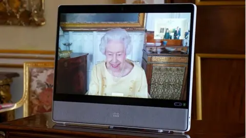 Reuters The Queen hosting a virtual audience