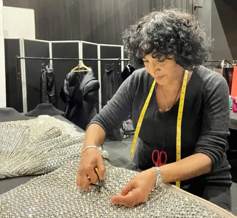 NAfisa Tosh Tailor Nafisa Tosh at work